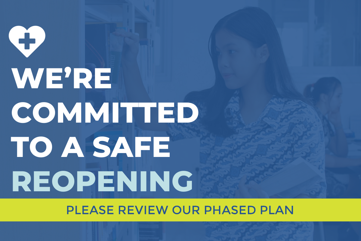 We're committed to a safe reopening.