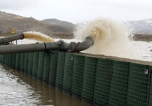 water being pumped from Swan Lake