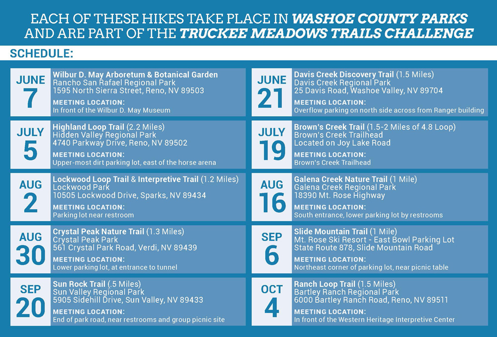 schedule of hikes