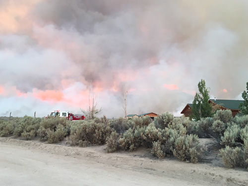 red flag warning, photo of rock fire